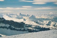 La chaîne des Aravis (2752m), célèbre pour son reblochon